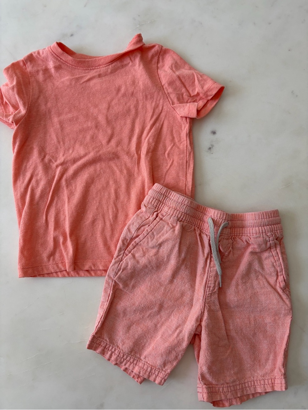 Old Navy Coral Pink Toddler Shirt and Shorts